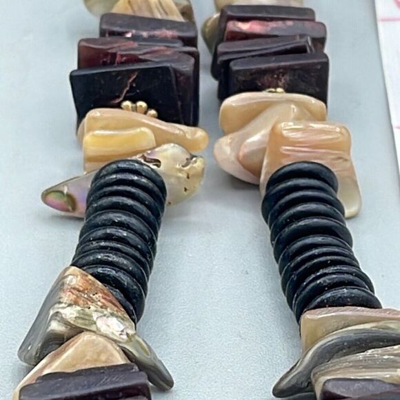 Heishe style shell disks and shell necklace. Ethnic boho - Picture 7 of 9